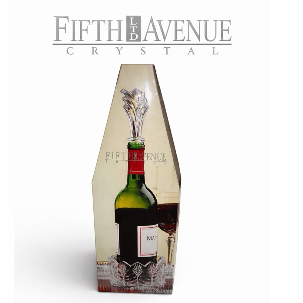 FIFTH AVENUE CRYSTAL 6pc. Wine Accessory Set, 24% Lead Crystal